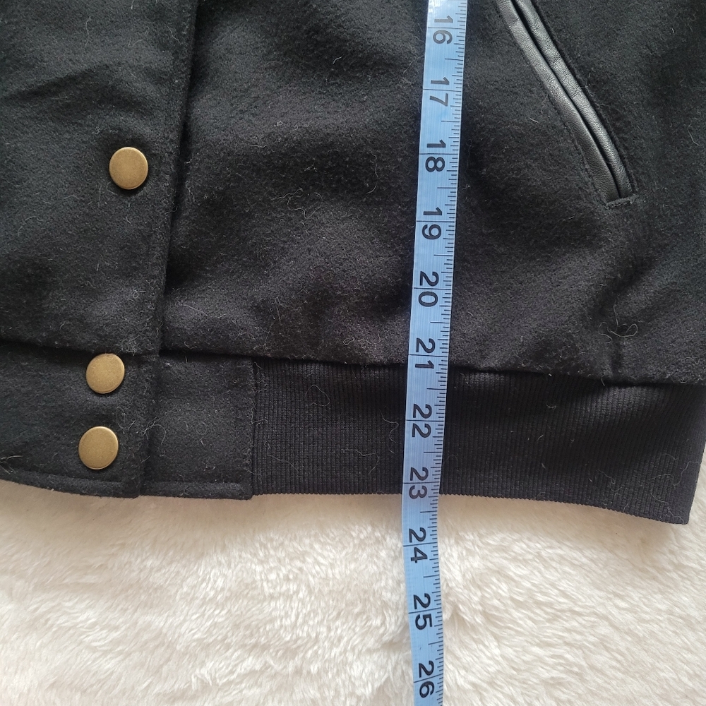 Hilary Macmillan Feminist Varsity Jacket in Black Sz S - Picture 7 of 7